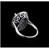 Image 3 : 14KT Two-Tone Gold 13.11 ctw Sapphire and Diamond Ring