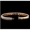 Image 3 : 4.21 ctw Diamond Bangle Bracelet - 14KT Rose Gold