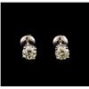 Image 1 : 14KT White Gold 1.00 ctw Diamond Solitaire Earrings