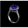 Image 4 : 14KT White Gold 5.93 ctw Tanzanite and Diamond Ring