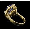 Image 3 : 5.92 ctw Tanzanite and Diamond Ring - 14KT Yellow Gold