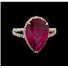 Image 2 : 14KT Yellow Gold 5.42 ctw Ruby and Diamond Ring