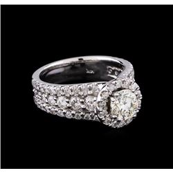 EGL Cert 2.39 ctw Diamond Ring - 14KT White Gold