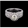 Image 2 : EGL Cert 2.39 ctw Diamond Ring - 14KT White Gold