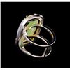 Image 3 : 15.27 ctw Opal and Diamond Ring - 14KT White Gold