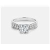 Image 1 : Cubic Zirconia and Diamond Ring - 14KT White Gold