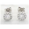 Image 4 : 0.50 ctw Diamond Stud Earrings - 14KT White Gold
