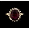 Image 2 : 5.40 ctw Ruby and Diamond Ring - 14KT Yellow Gold