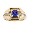 Image 1 : 1.34 ctw Tanzanite and Diamond Ring - 14KT Yellow Gold