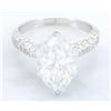 Image 3 : 3.90 ctw Diamond Ring - 18KT White Gold