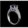 Image 4 : 1.77 ctw Sapphire and Diamond Ring - 18KT White Gold