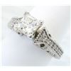 Image 5 : 1.30 ctw Certified Diamond Ring - 14KT White Gold