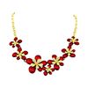 Image 2 : Flower Hand Painted Necklace - Gold Plated