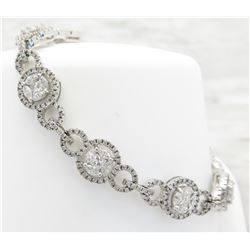 4.00 ctw Diamond Bracelet - 14KT White Gold