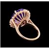 Image 3 : 10.30 ctw Tanzanite and Diamond Ring - 14KT Rose Gold