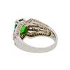 Image 3 : 2.12 ctw Tsavorite and Diamond Ring - 14KT White Gold