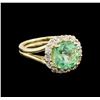 Image 1 : 3.27 ctw Emerald and Diamond Ring - 14KT Yellow Gold