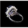 Image 3 : 14KT White Gold 8.44 ctw Tanzanite and Diamond Ring