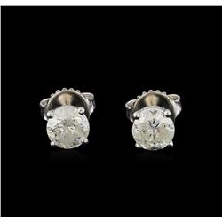 14KT White Gold 1.35 ctw Diamond Stud Earrings