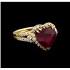 Image 1 : 14KT Yellow Gold 5.41 ctw Ruby and Diamond Ring