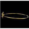 Image 2 : Vintage CZ Open Bangle Bracelet - Gold Plated