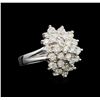 Image 1 : 14KT White Gold 1.47 ctw Diamond Ring