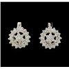 Image 1 : 14KT White Gold 0.90 ctw Diamond Earrings