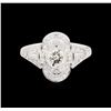 Image 2 : 1.04 ctw Diamond Ring - 18KT White Gold