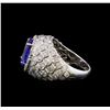 Image 3 : 14KT White Gold 3.04 ctw Tanzanite and Diamond Ring