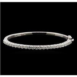 14KT White Gold 3.00 ctw Diamond Bangle Bracelet