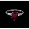 Image 2 : 1.86 ctw Ruby and Diamond Ring - Platinum