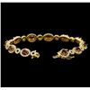 Image 3 : 14KT Yellow Gold 6.65 ctw Ruby and Diamond Bracelet