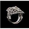 Image 4 : 14KT White Gold 1.11 ctw Diamond Ring