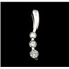 Image 1 : 1.00 ctw Diamond Pendant - 14KT White Gold
