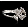 Image 1 : 18KT White Gold 0.20 ctw Diamond Ring