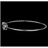 Image 2 : CZ Open Bangle Bracelet - Rhodium Plated