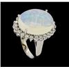 Image 4 : 9.45 ctw Opal and Diamond Ring - 14KT White Gold