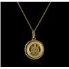 Image 1 : 8-14KT Yellow Gold Religious Pendant With Chain