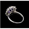 Image 3 : 2.96 ctw Tanzanite and Diamond Ring - 14KT White Gold