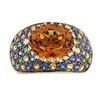 Image 1 : 4.40 ctw Citrine and Multicolored Gemstone Ring - 14KT Yellow Gold