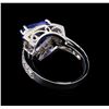 Image 3 : 3.26 ctw Tanzanite and Diamond Ring - 14KT White Gold