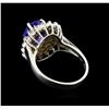 Image 3 : 2.13 ctw Tanzanite and Diamond Ring - 14KT White Gold