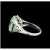 Image 3 : GIA Cert 7.57 ctw Emerald and Diamond Ring - 14KT White Gold