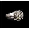 Image 1 : 14KT White Gold 0.69 ctw Diamond Ring