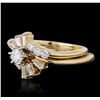 Image 1 : 14KT Yellow Gold 0.69 ctw Diamond Wedding Set