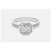 Image 1 : Cubic Zirconia and Diamond Ring - 14KT White Gold