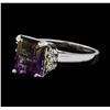 Image 1 : 3.73 ctw Ametrine Quartz and Diamond Ring - 14KT White Gold