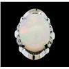 Image 2 : 15.82 ctw Opal and Diamond Ring - 14KT White Gold