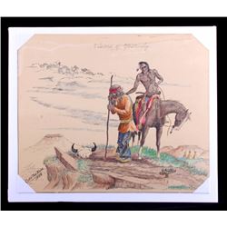 Clarence Cuts the Rope Original Ink and Watercolor