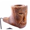 Image 4 : Plains Indian Carved Face Effigy Tobacco Pipe 19th
